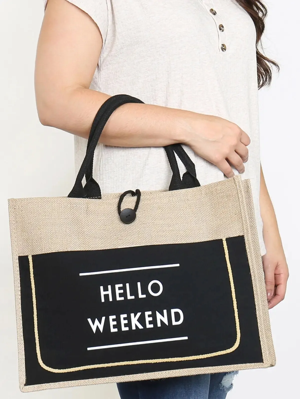 Hello Weekend Tote Bag