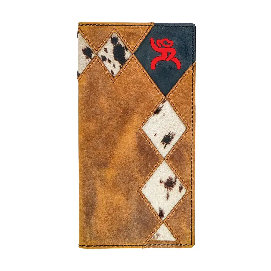 Hooey "Roughy Crazy Horse" Black/Tan  Rodeo Wallet RW004-TNBK