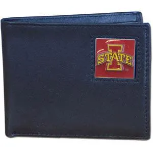 Iowa St. Cyclones Leather Bi-fold Wallet Packaged in Gift Box