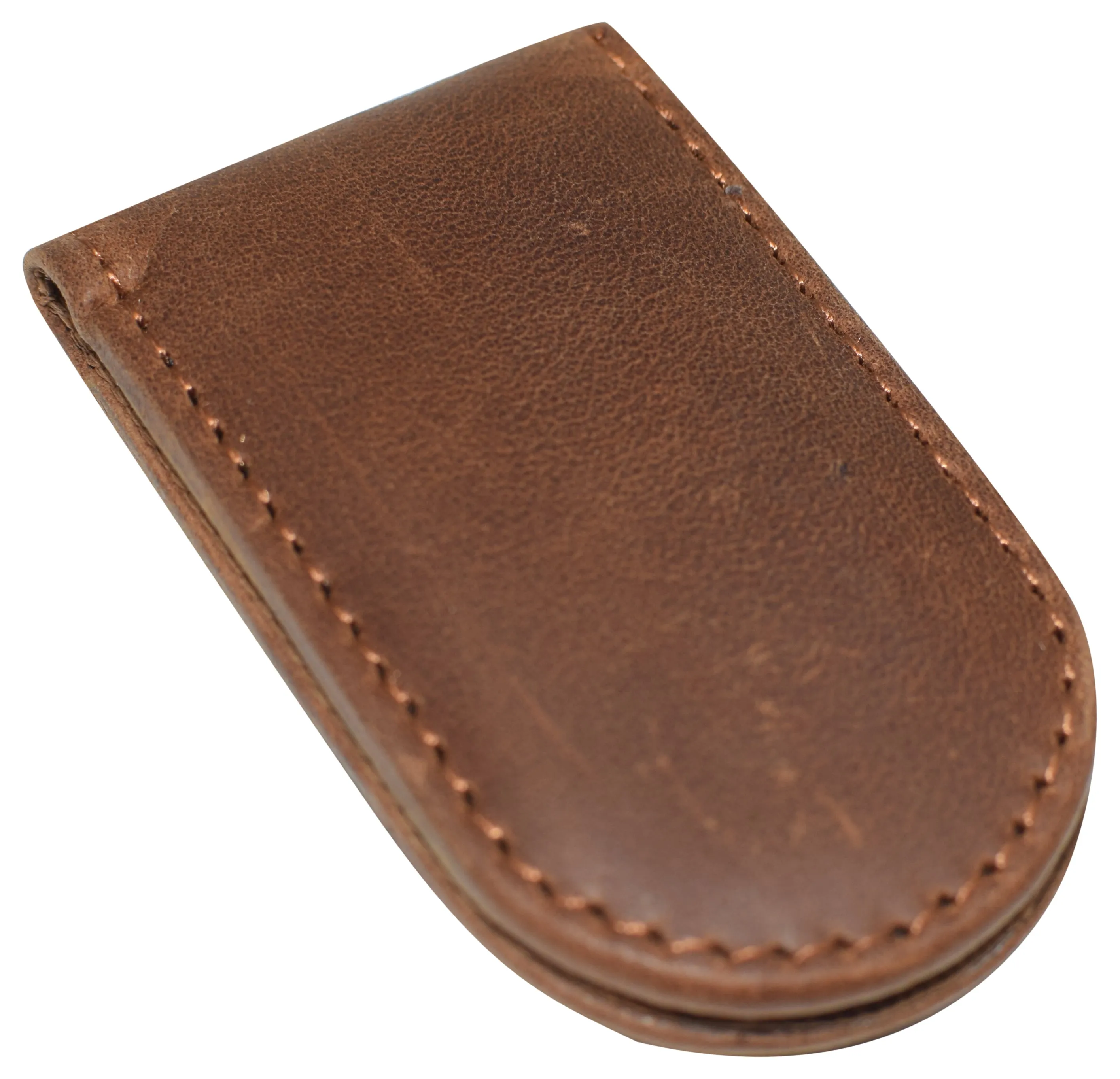 Leather Money Clip - Strong Magnets Holds 30  Bills for Men - Cash Leather Card Holder 812HUR