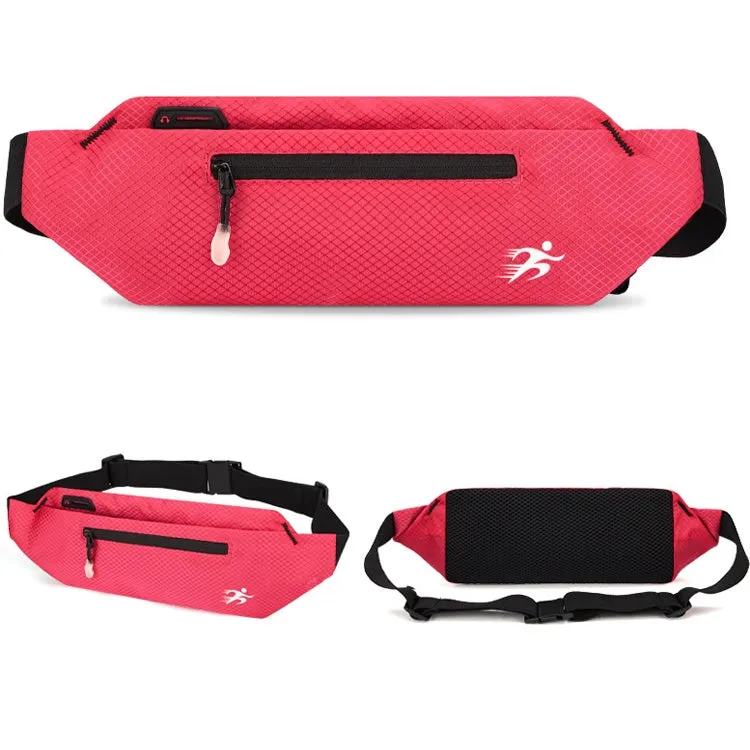 Marathon Exercise Gym Waist Bag Lightweight Waterproof Night Running Multifunctional Equipment Bag, Size: 8 inches(Red)