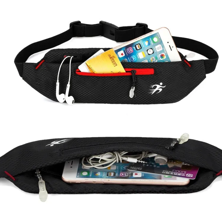 Marathon Exercise Gym Waist Bag Lightweight Waterproof Night Running Multifunctional Equipment Bag, Size: 8 inches(Red)