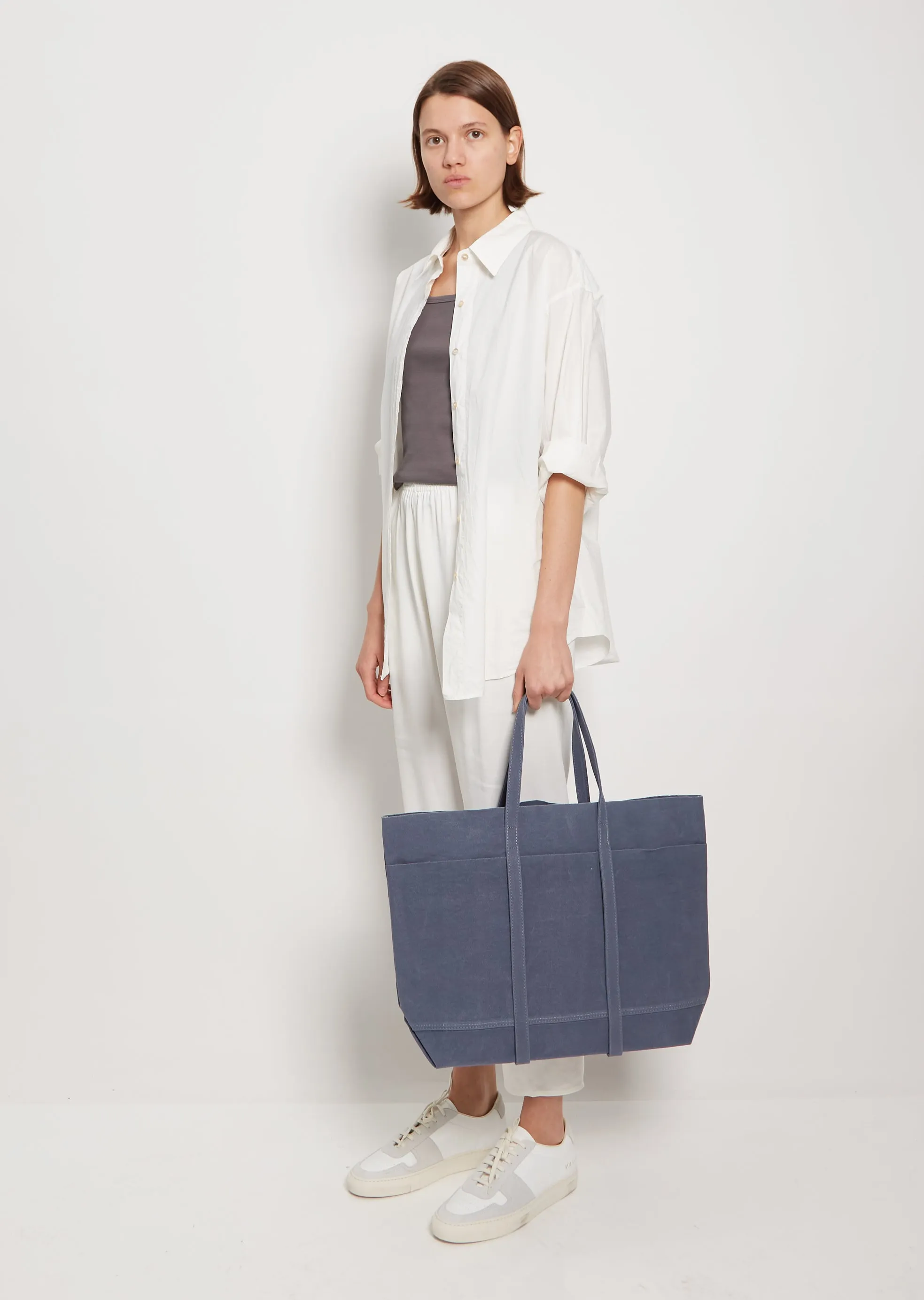 Medium Light Ounce Canvas Tote — Grey