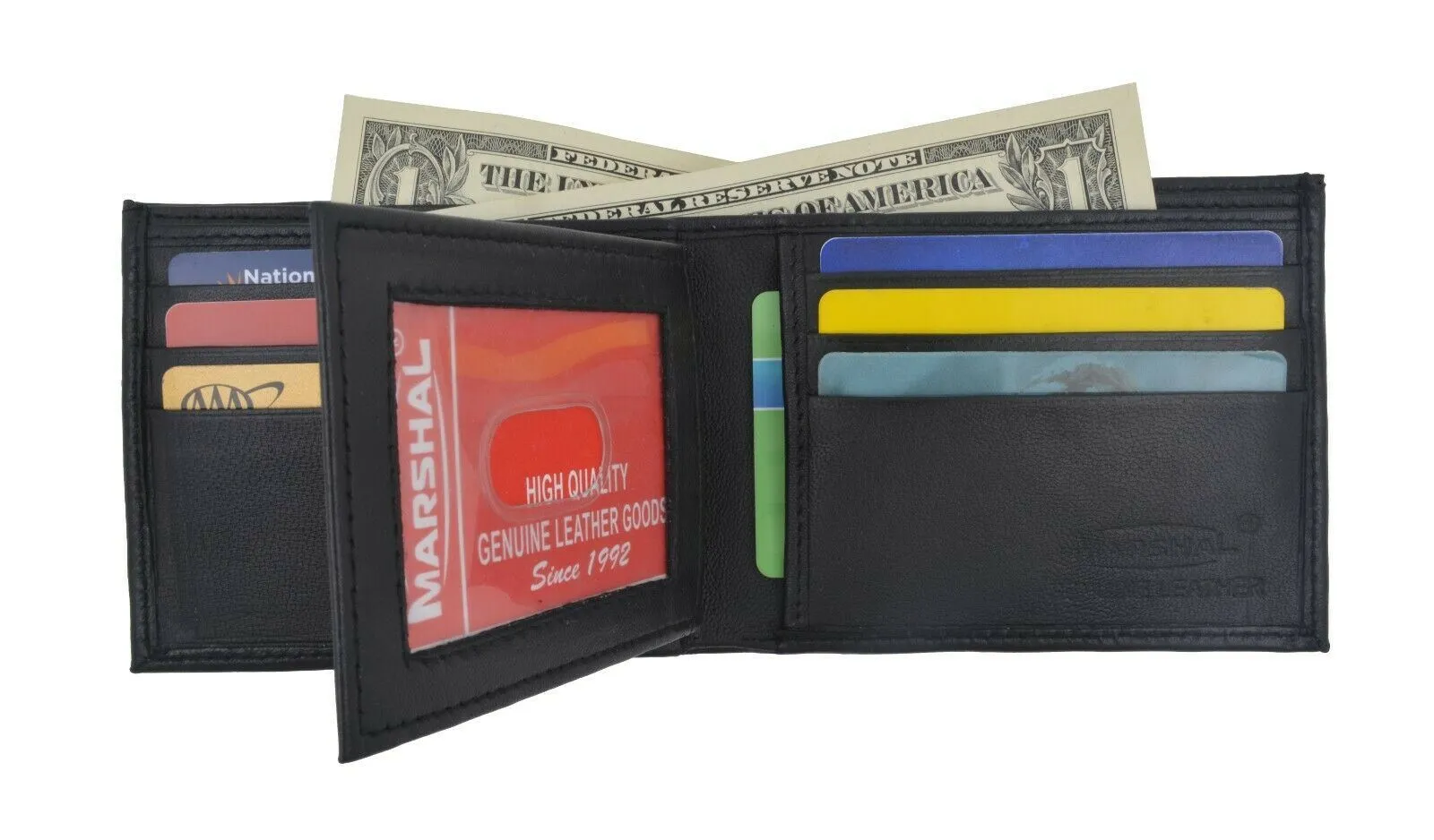 Men's Bifold Leather Credit ID Card Holder Wallet Billfold Purse Clutch Billfold