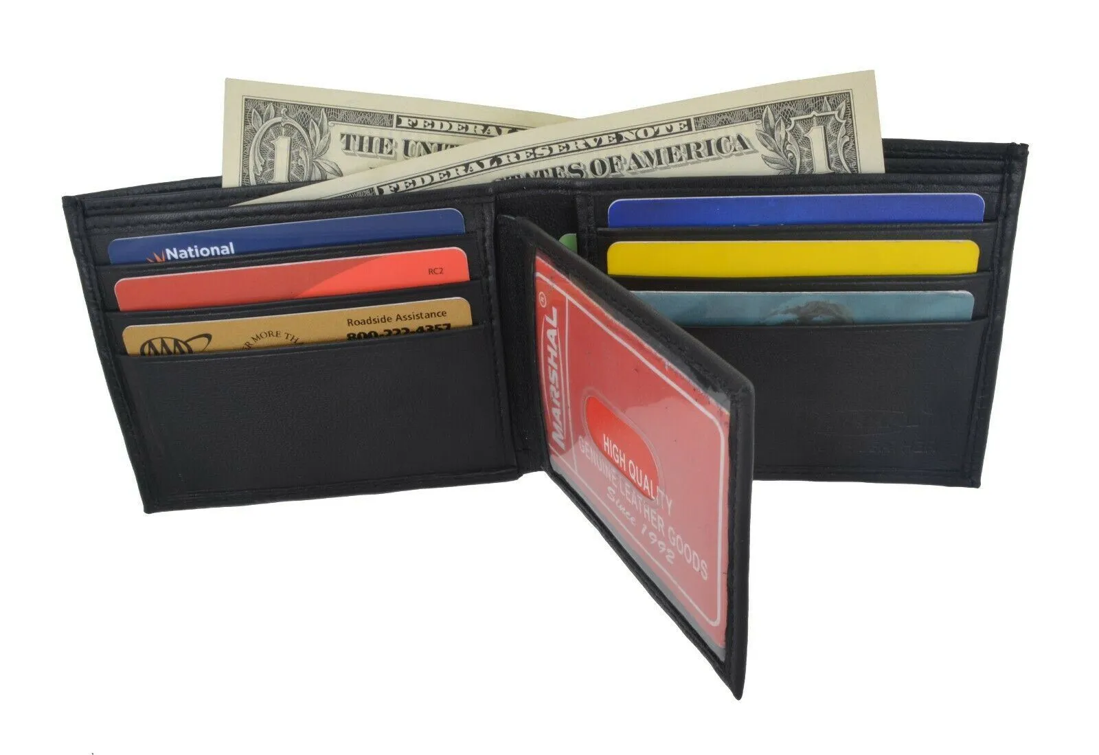 Men's Bifold Leather Credit ID Card Holder Wallet Billfold Purse Clutch Billfold