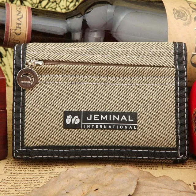 Men's Casual Style Canvas Wallet