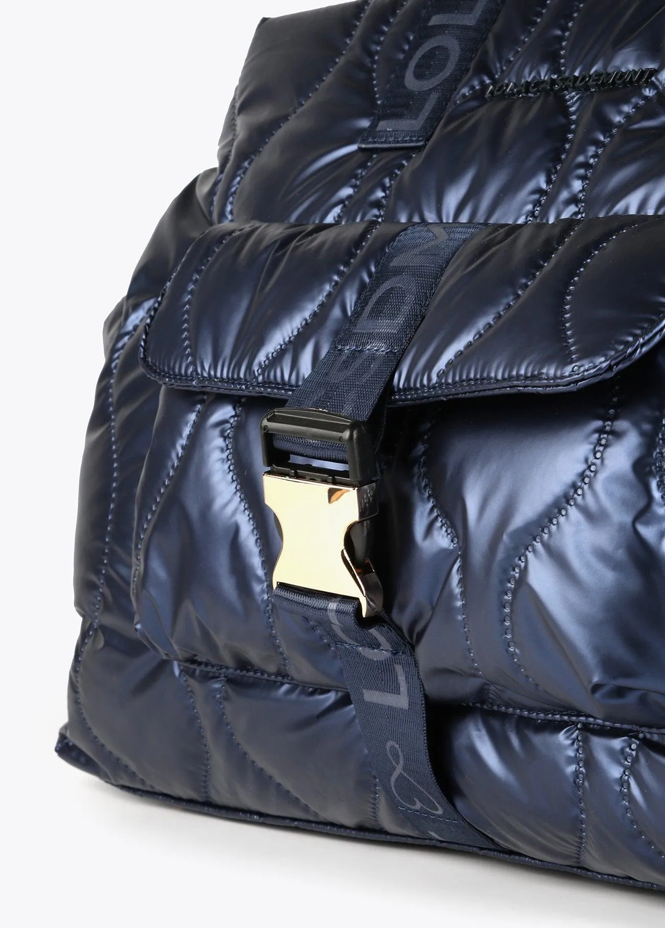 Metallic quilted weekend bag