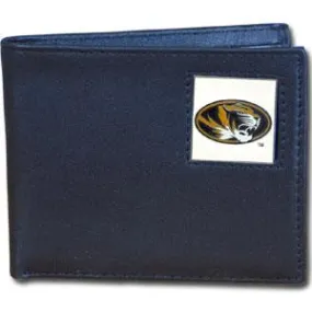 Missouri Tigers Leather Bi-fold Wallet Packaged in Gift Box