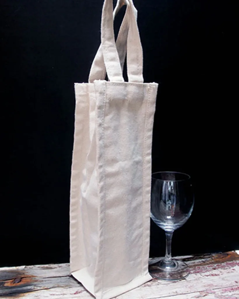 Natural White Canvas Wine Bag for Wedding Decorations