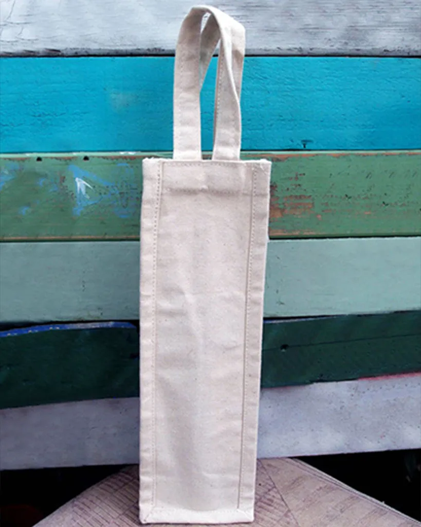 Natural White Canvas Wine Bag for Wedding Decorations