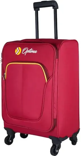 Optima Pasha Softside Expandable Roller Luggage, Red, Carry-On 20-Inch