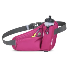 Outdoor Sports Mountaineering Water Bottle Waist Bag(Rose Red)