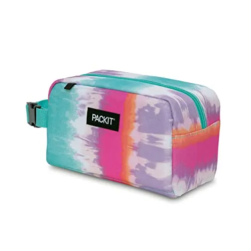 PackIt Freezable Reusable Snack Box, Tie Dye Sorbet