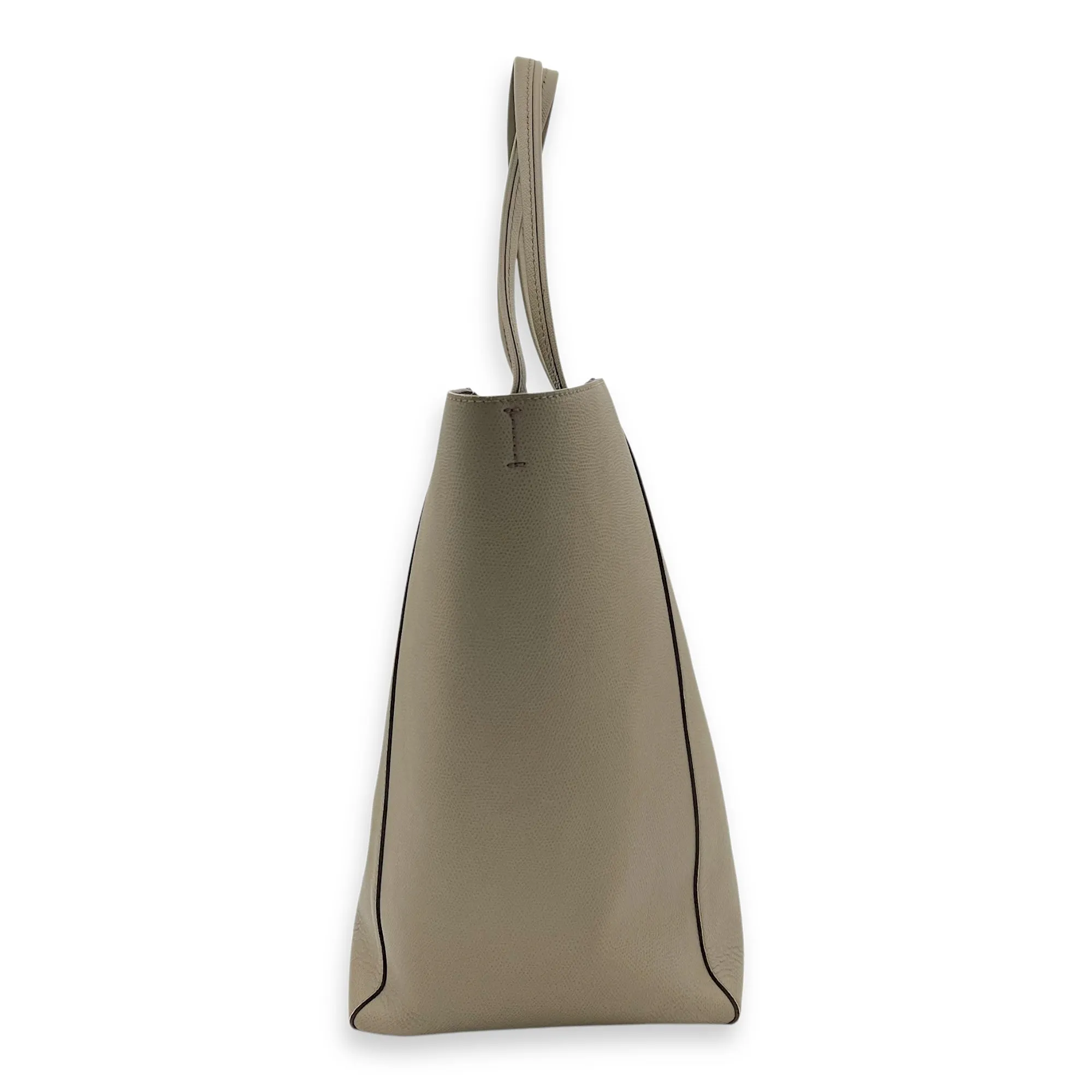 Phantom Cabas Tote Bag Grey in Calfskin, Gold hardware