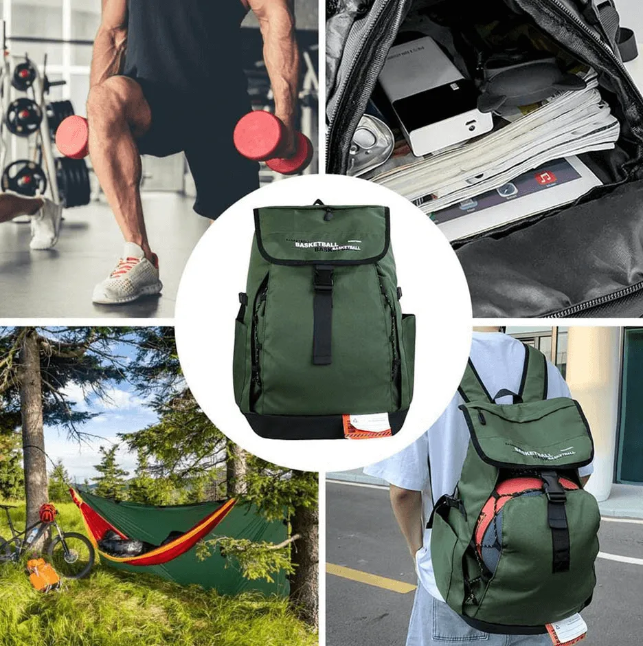 Portable Sports Basketball Bag with Ball Pocket / Outdoor Backpack - SF0844