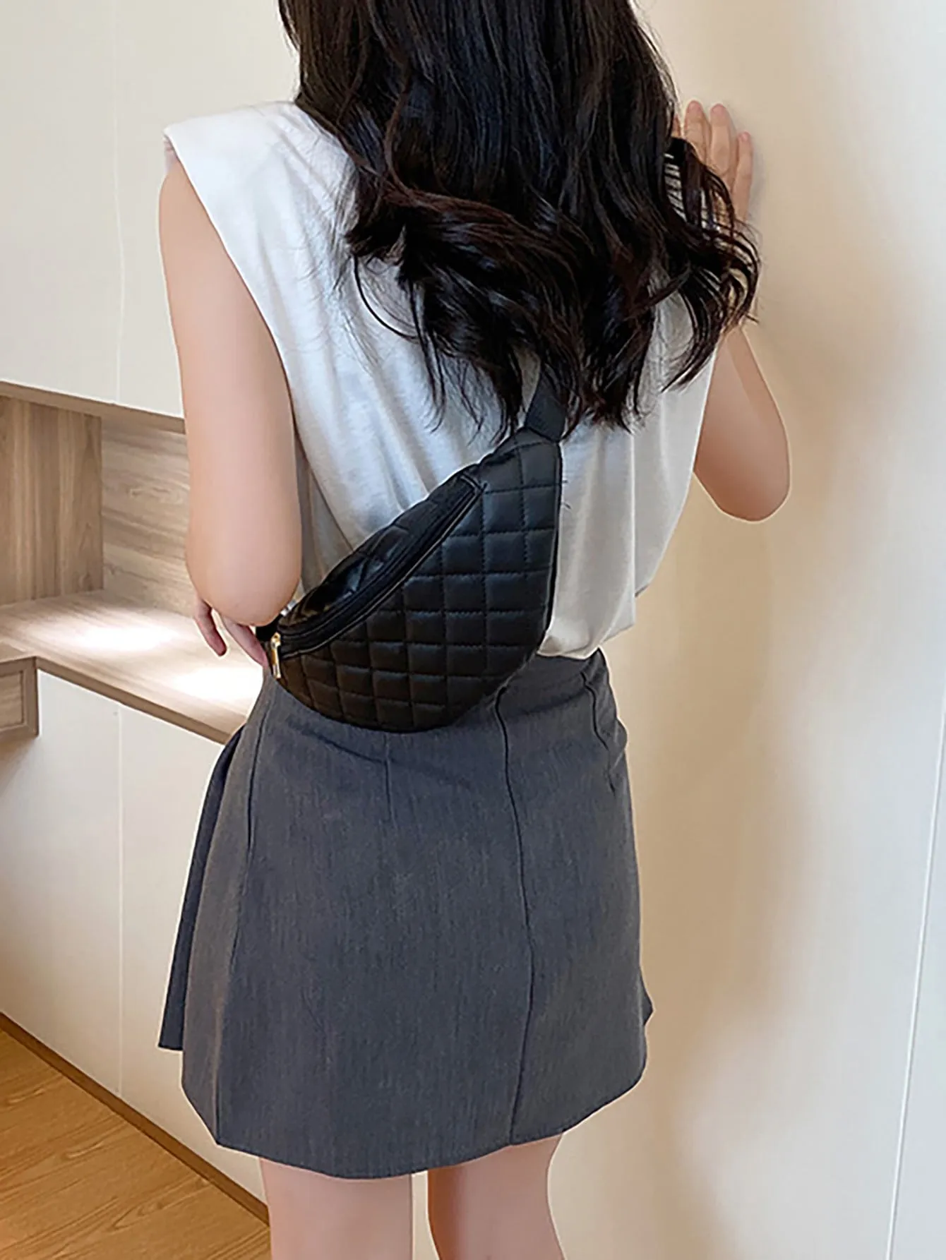 Quilted Detail Fanny Pack