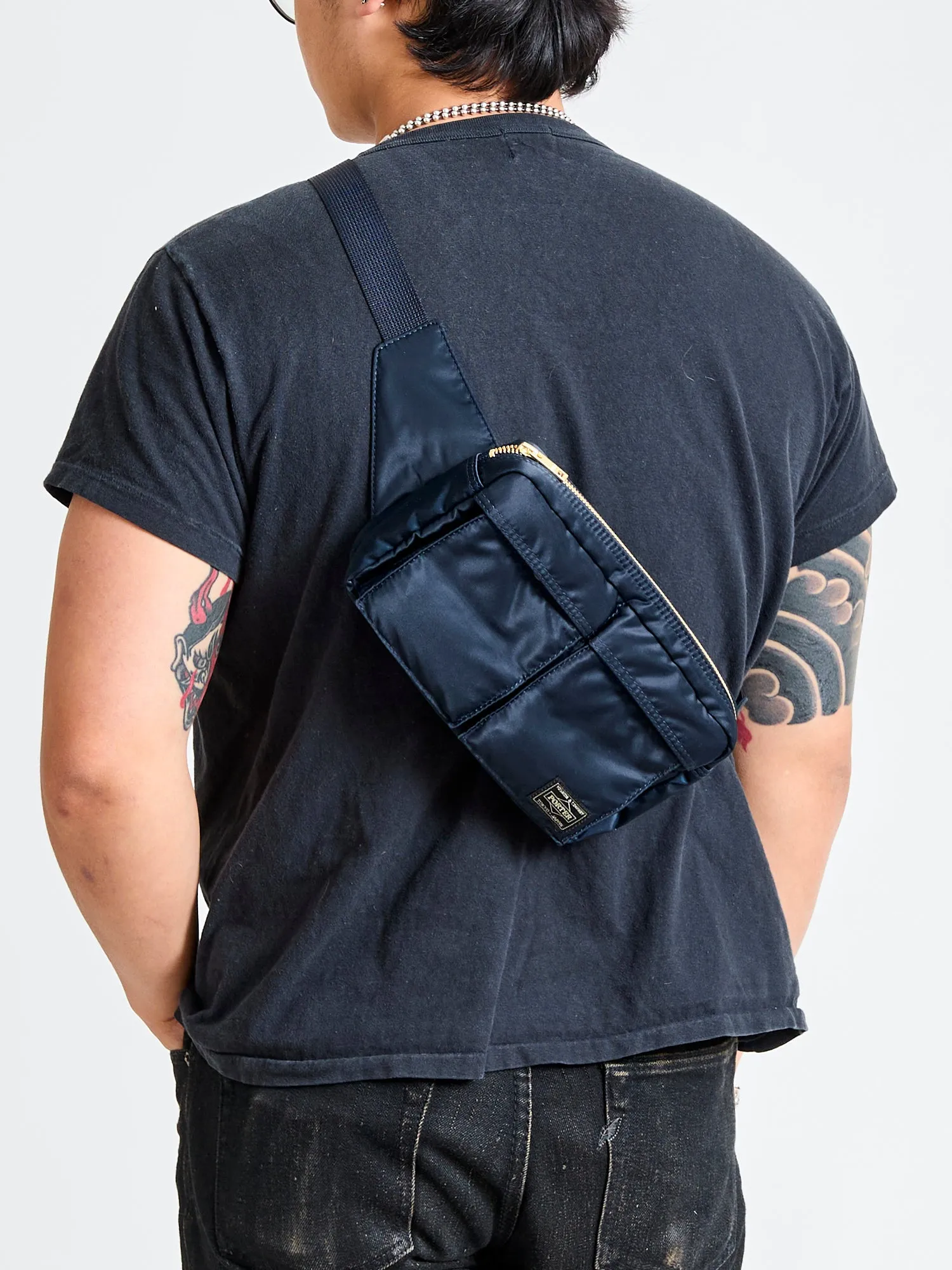 "Tanker" Waist Bag in Iron Blue