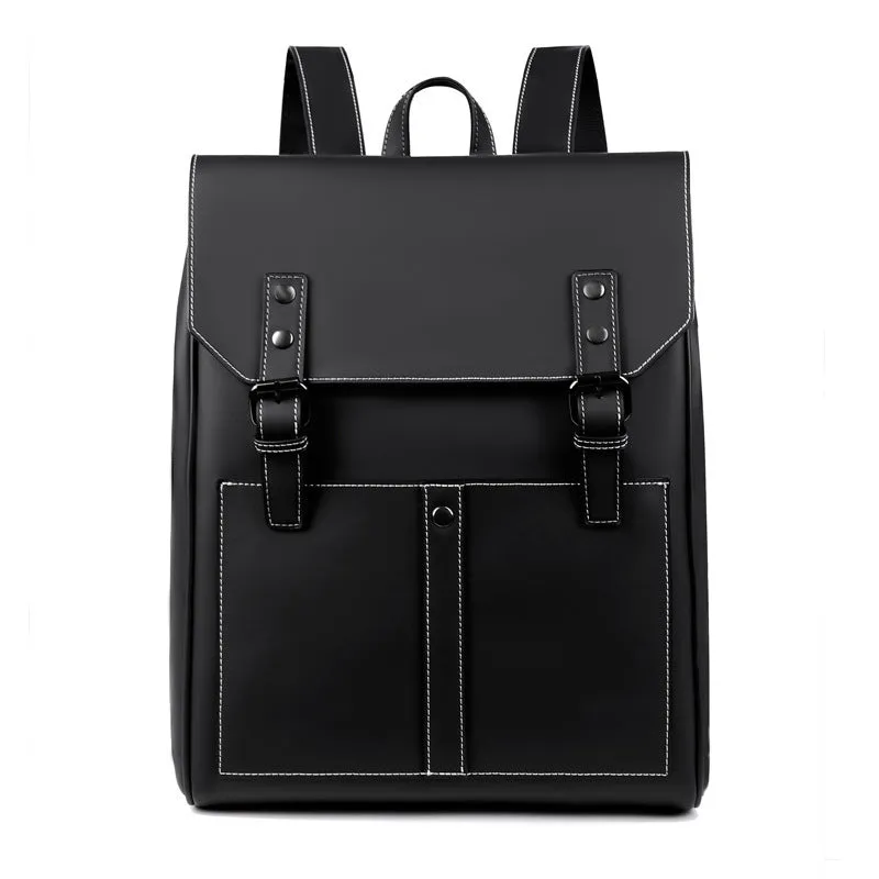 Retro PU Soft Leather Backpack With Large Capacity