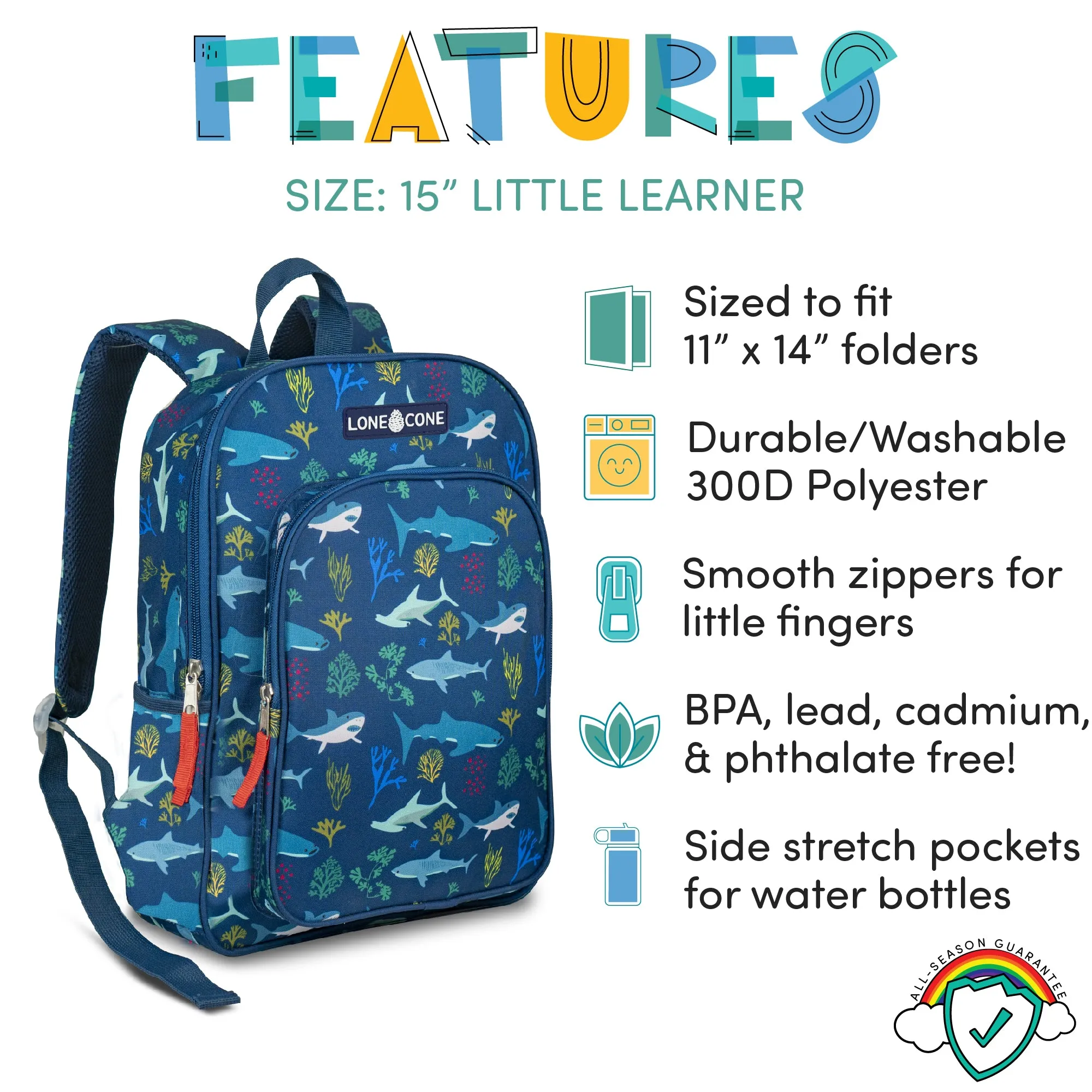 Shark School 15" Backpack