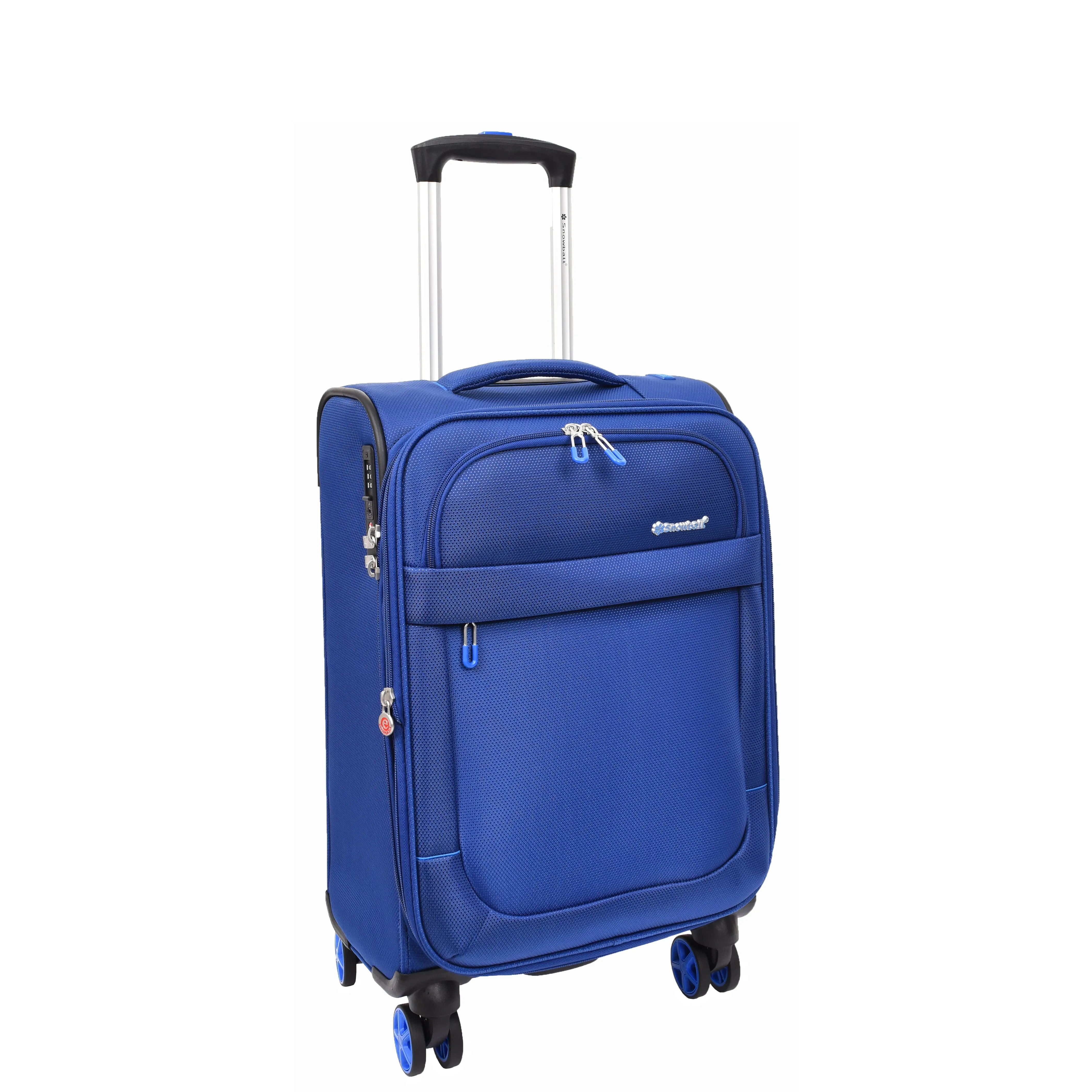 Soft Suitcase 8 Wheel Expandable Lightweight Orion Cabin Size Bags Navy