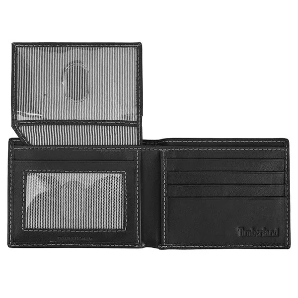 Timberland Wallet Leather Bifold Flip ID Window