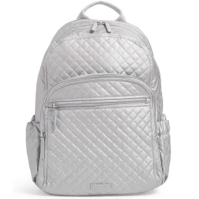 Vera Bradley Women's Signature Cotton Campus Backpack | Silver Pearl