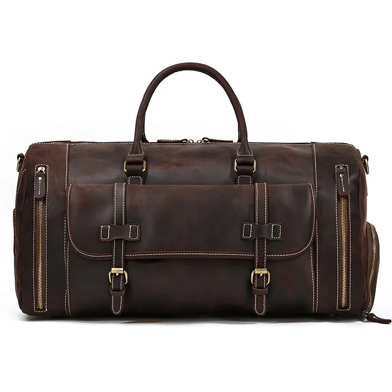 Vintage Men Leather Traveling Duffle Bags 9803