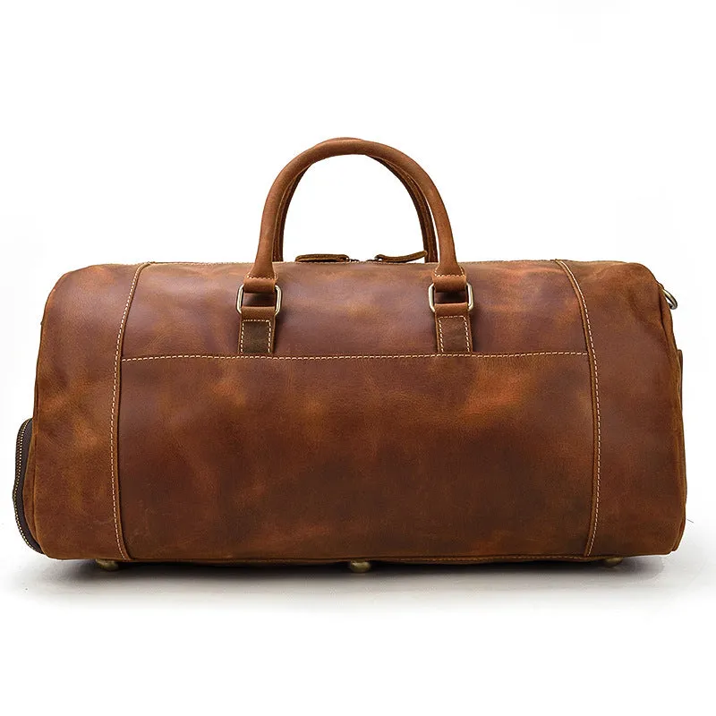 Vintage Men Leather Traveling Duffle Bags 9803