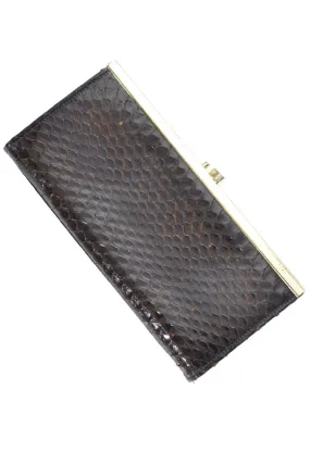 Vintage Wallet in Genuine Cobra Snakeskin