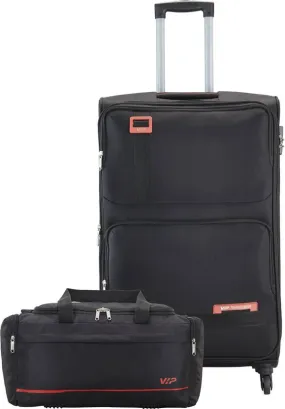 VIP Domina 79cm Soft Trolley Black   Free 52cm Duffle Bag, DOMINA79BLK DF