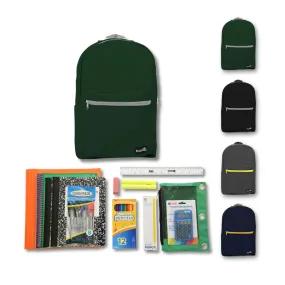 Wholesale 6th-12th Grade Deluxe Kit (46 Items per Kit) in 18'' Asst Color Standard BP - 6 kits per case