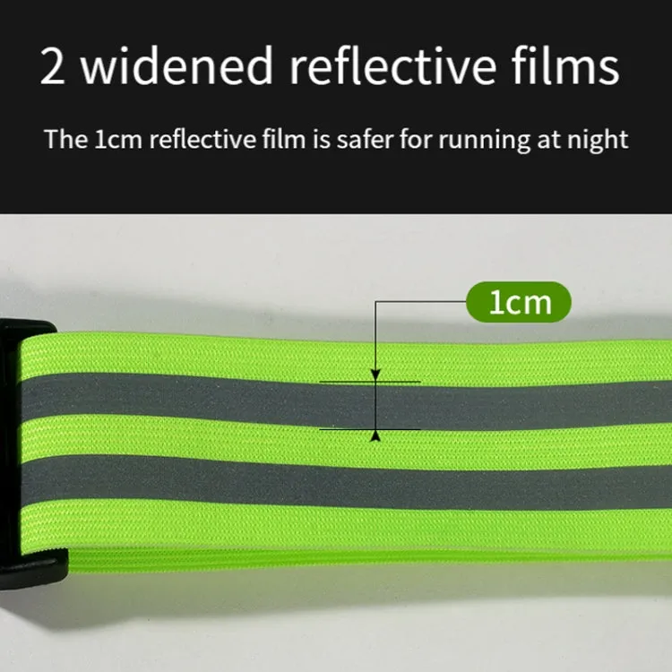 Women Men Running Bag Adjustable Reflective Waist Pouch Pack, Spec: Only Belt(Fluorescent Green)