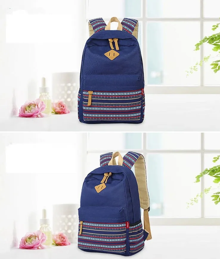 Women's Weave Pattern Design Backpack