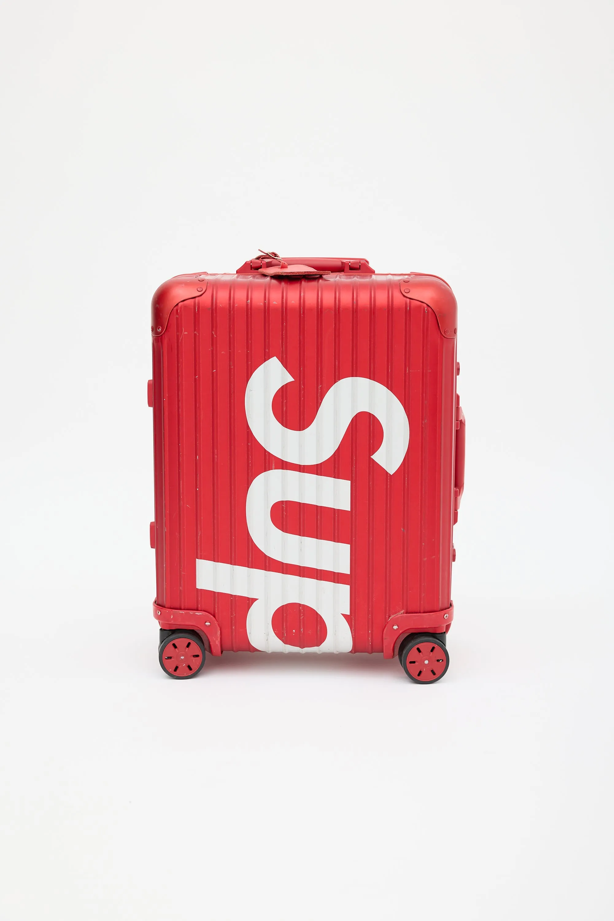 x Supreme 45L Red & White Logo Hard Case Topas  Luggage